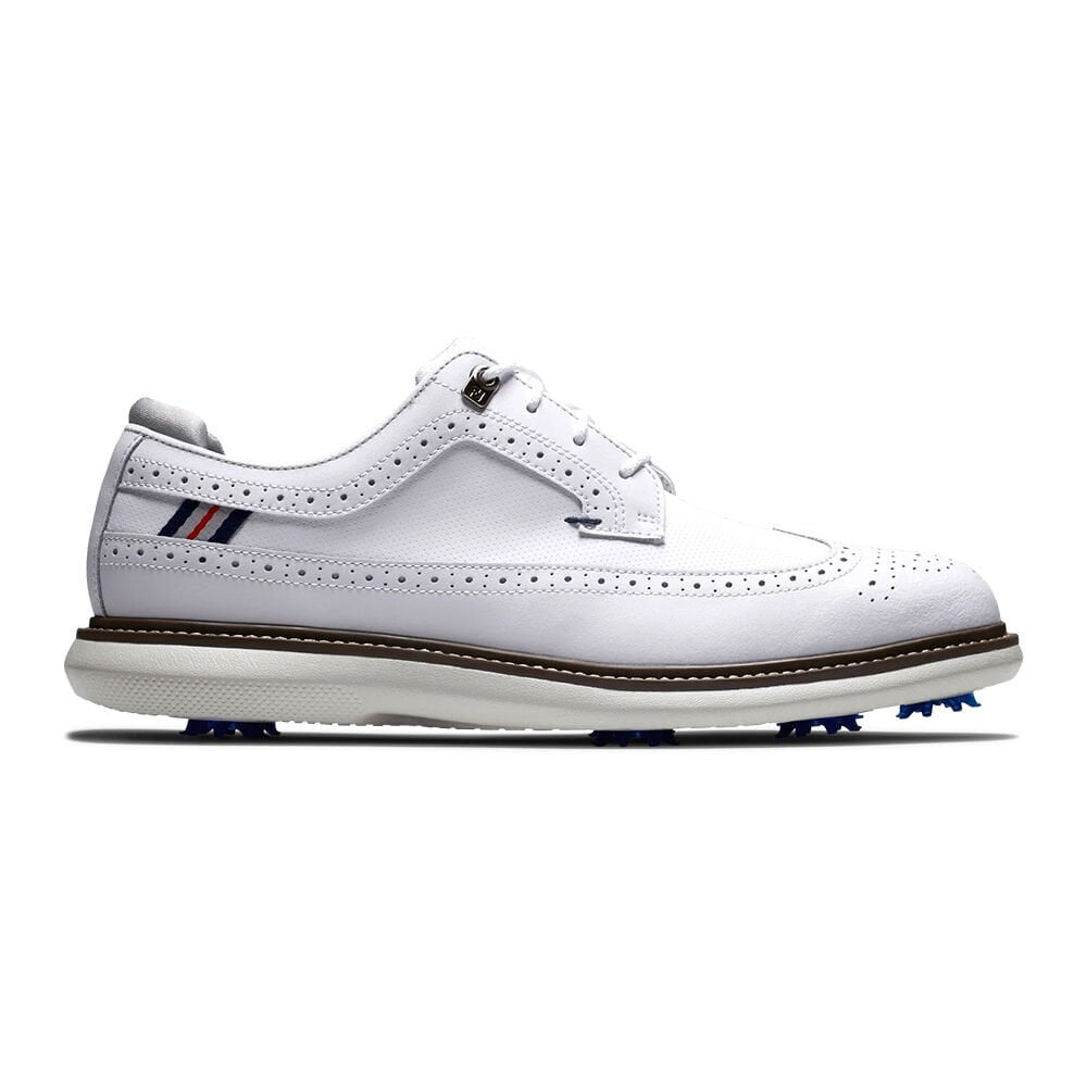 FootJoy 57910K Erkek Klasik Golf Ayakkabısı Beyaz - Kahverengi