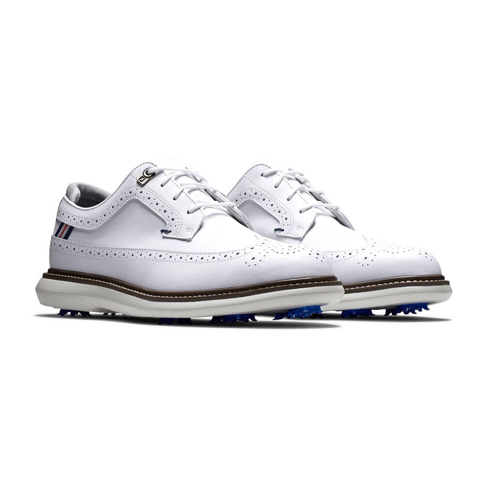 FootJoy 57910K Erkek Klasik Golf Ayakkabısı Beyaz - Kahverengi