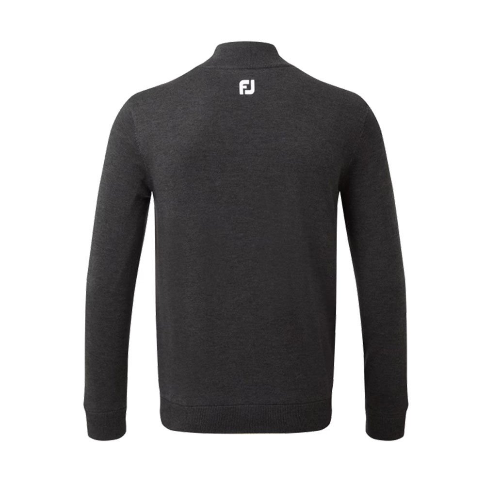 FootJoy Wool Blend Half Zip Lined Golf Sweater Charcoal 90212