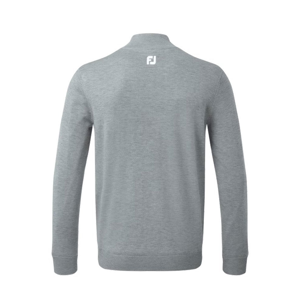 FootJoy Wool Blend Half Zip Lined Golf Sweater Heather Gray 90211