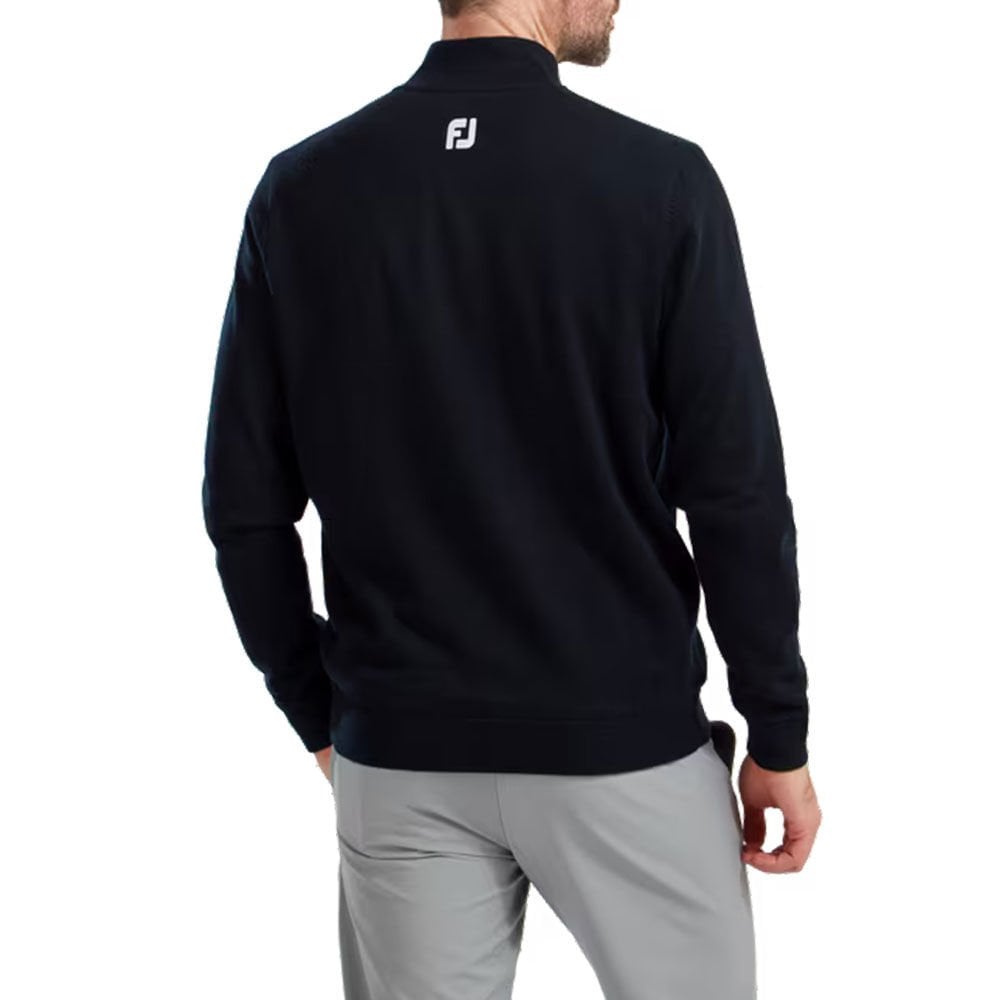 FootJoy Yün Karışımı Yarım Fermuarlı Astarlı Golf Kazağı Lacivert 90210