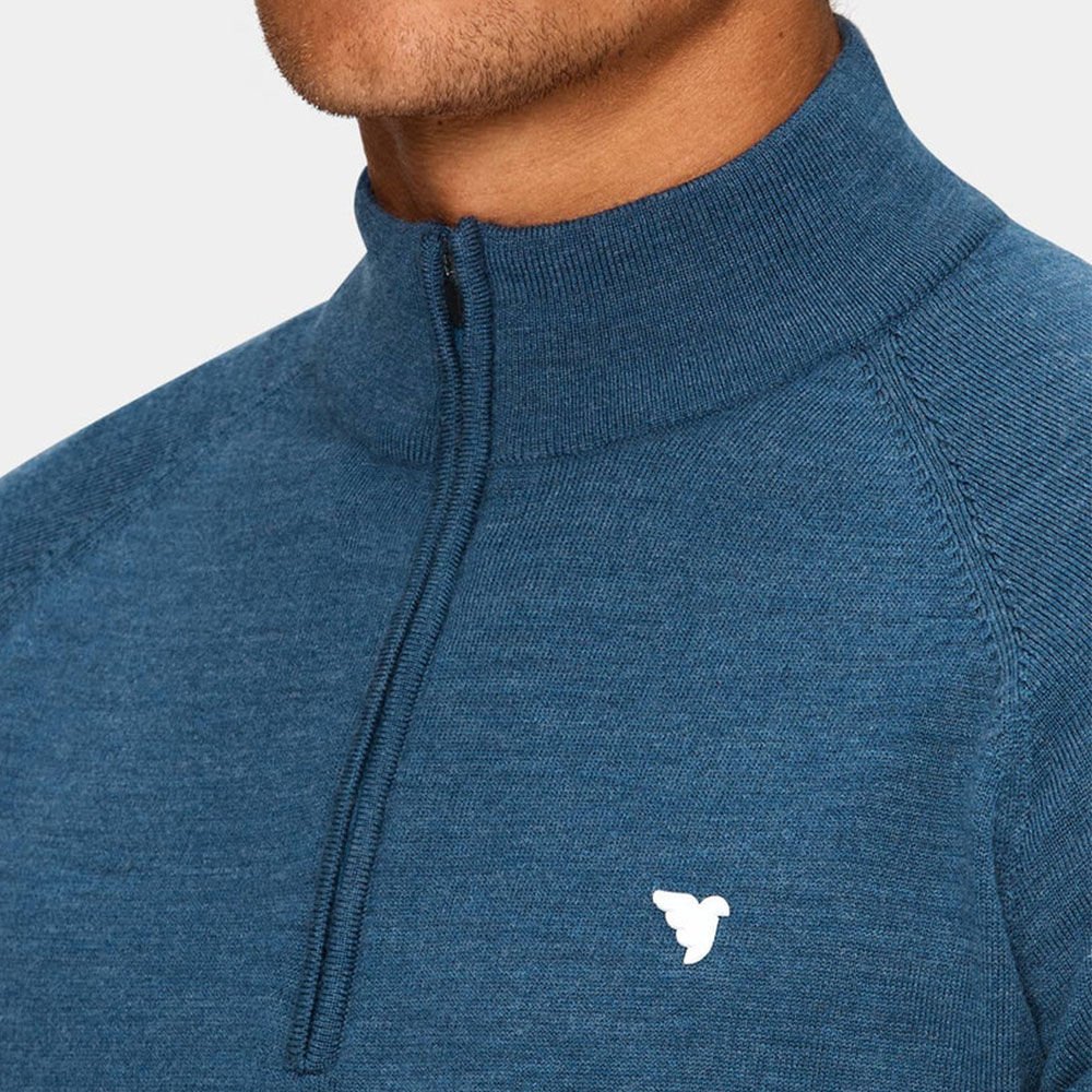 Macade Golf Merino Wool Half Zip Sweater Spruce Blue KN20210704S