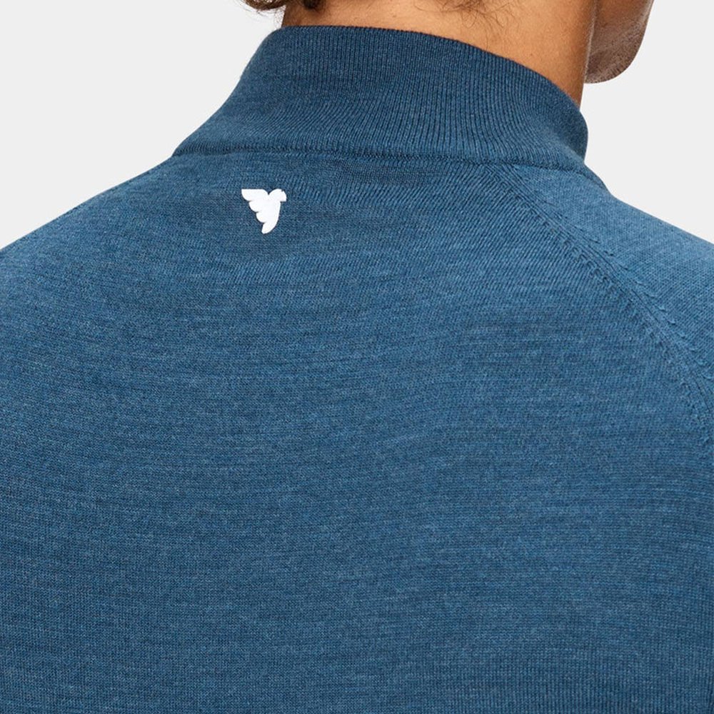 Macade Golf Merino Wool Half Zip Sweater Spruce Blue KN20210704S