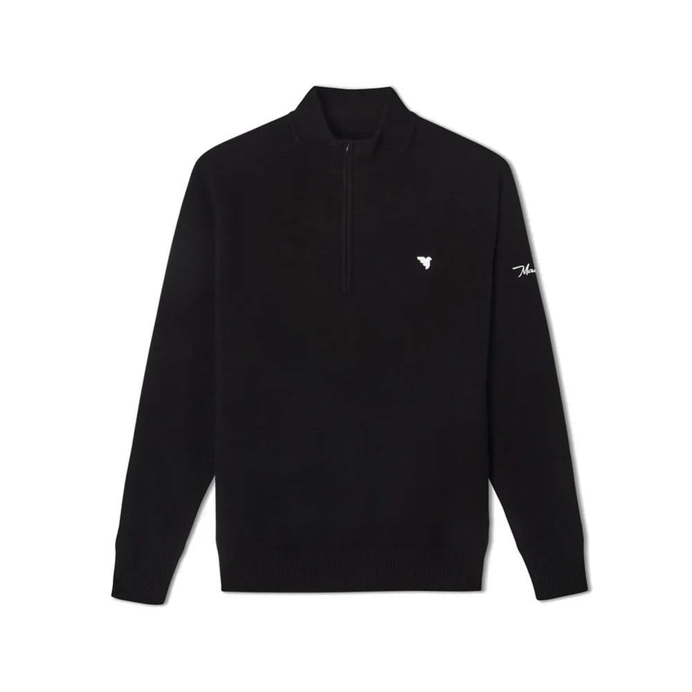 Macade Golf Merino Wool Half Zip Golf Sweater Black KN20210605S
