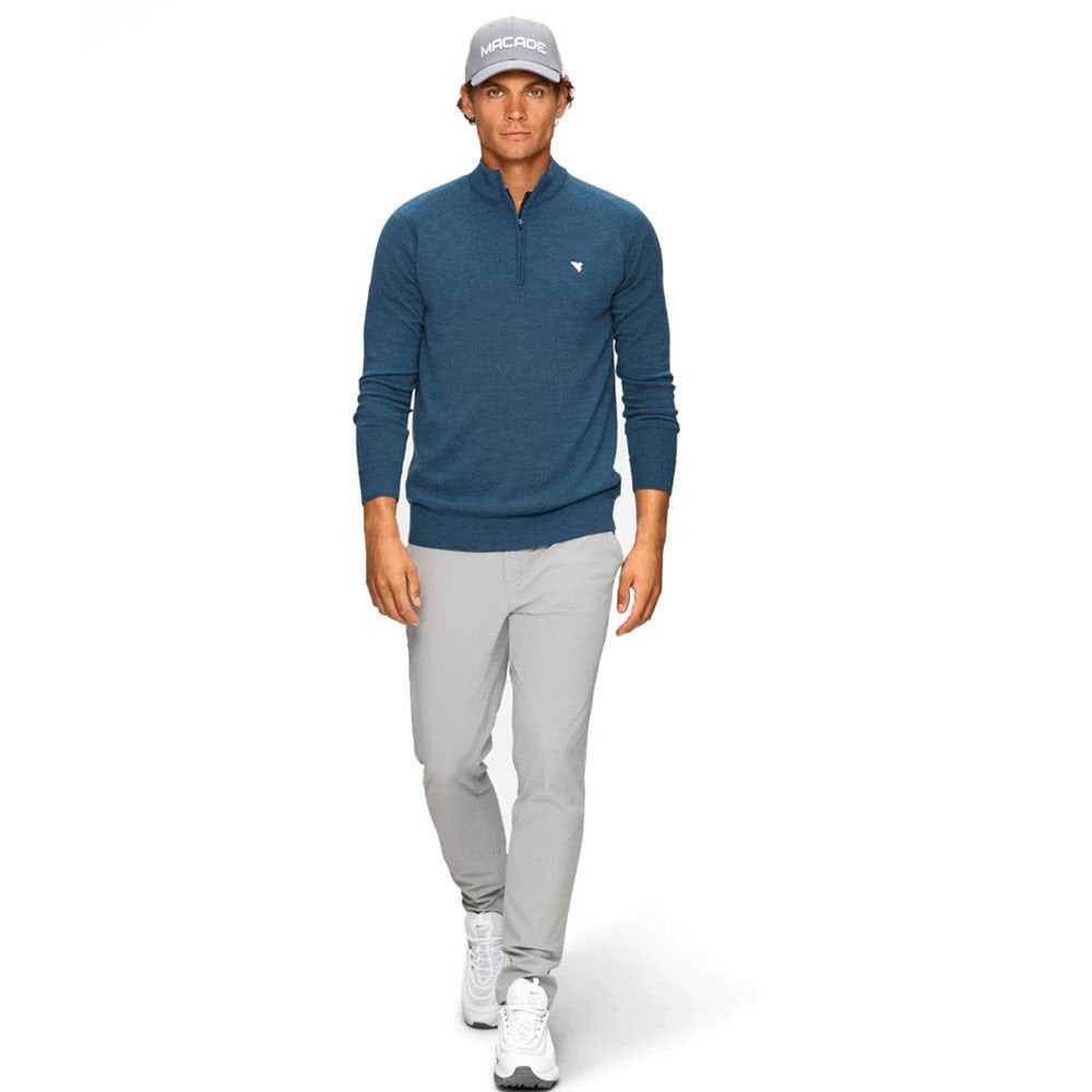 Macade Golf Therma Half Zip Sweatshirt Spruce Blue SW2022750