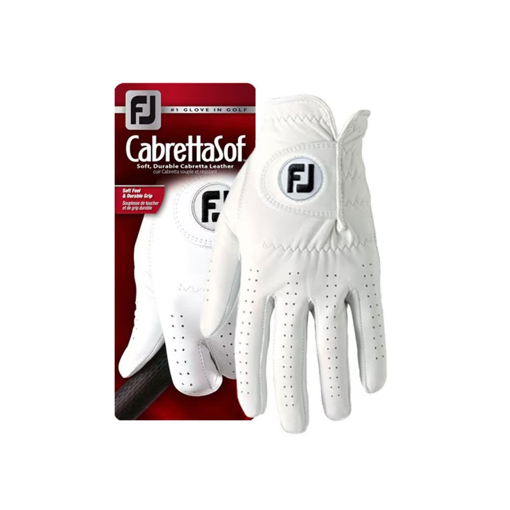 FootJoy 67692E CabrettaSof Women's Golf Glove White