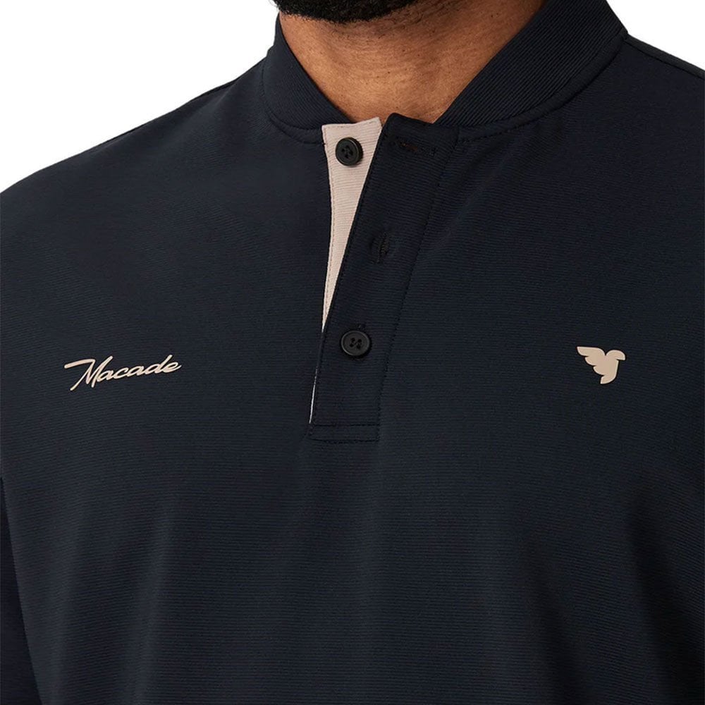 Macade Golf Heath Bomber Erkek T-Shirt Siyah SH20240222
