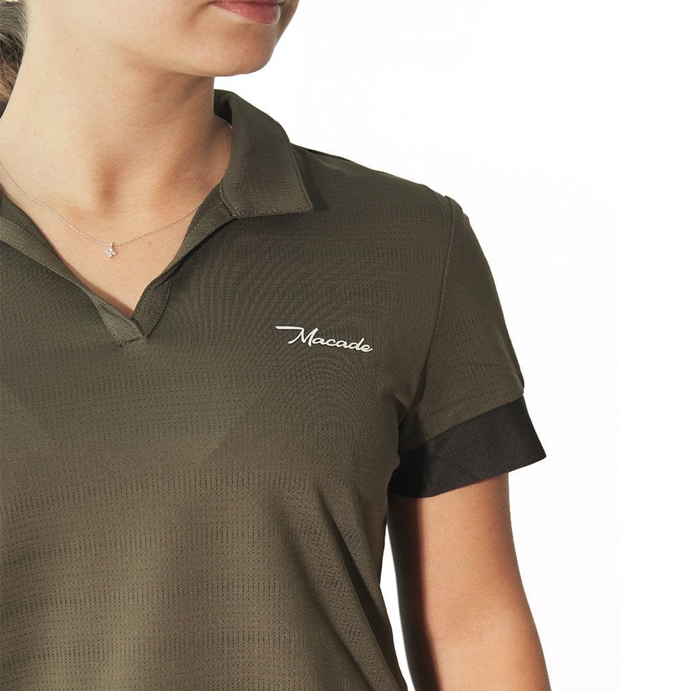 Macade Golf Kadın Parker Open T-Shirt WPO20211132 Olive