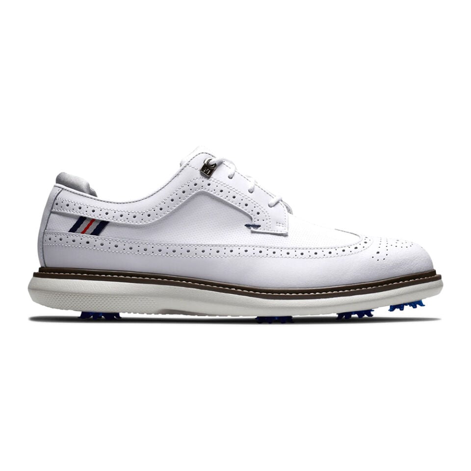 FootJoy 57910K Erkek Klasik Golf Ayakkabısı Beyaz - Kahverengi