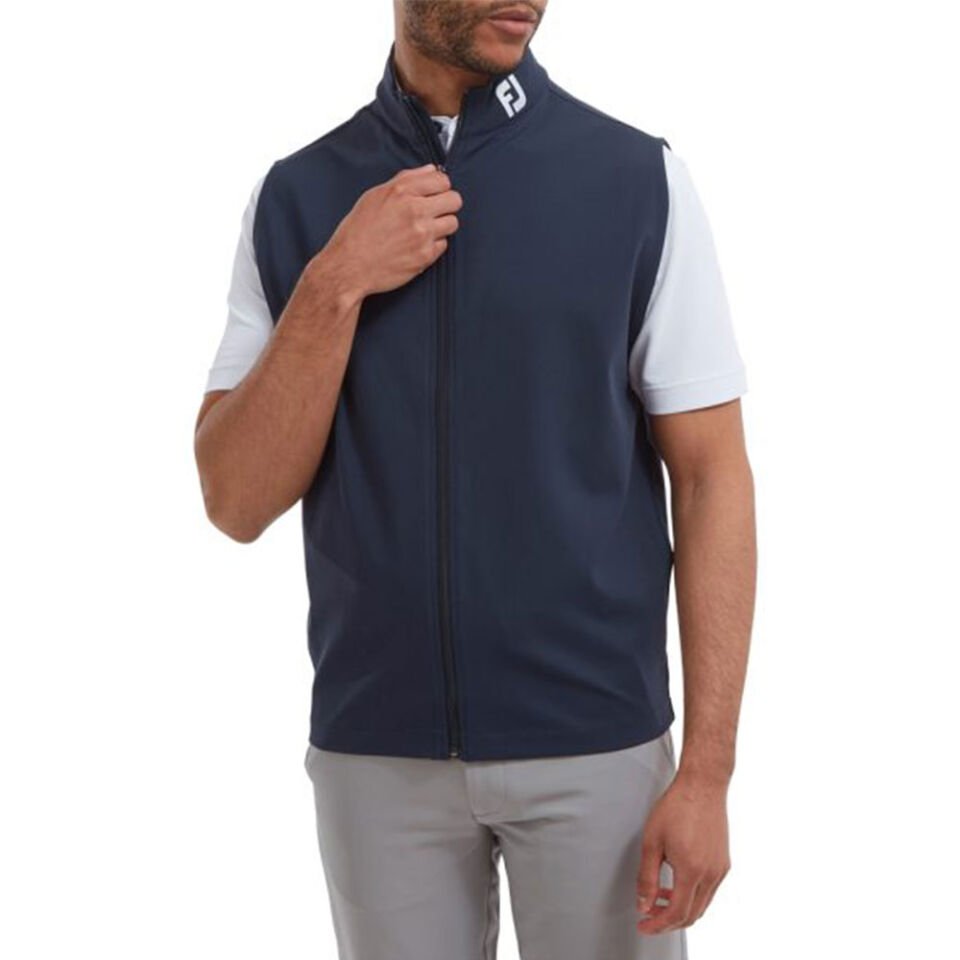 FootJoy Erkek Tam Fermuarlı Yelek 88456 Lacivert XL XLarge