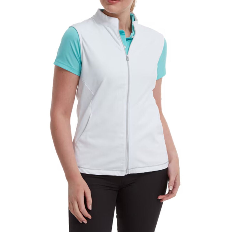 FootJoy Women's Full Zip Golf Vest White 88510