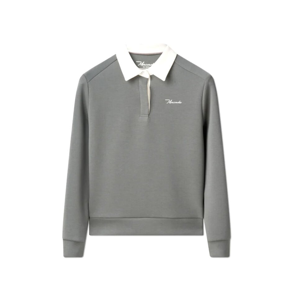 Macade Golf Rae Teal Gray Polo Sweatshirt WSW2546026