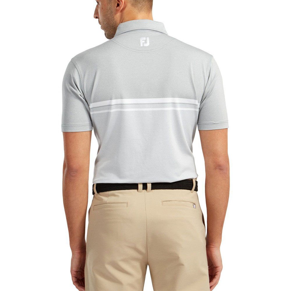 FootJoy Stretch Pique Renk Bloklu Polo Yaka Gry/Wht Golf T-Shirt 84467