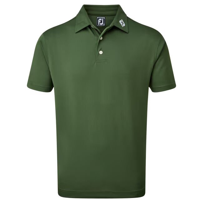 FootJoy Stretch Pique Solid Polo Neck Green Golf T-Shirt 84455