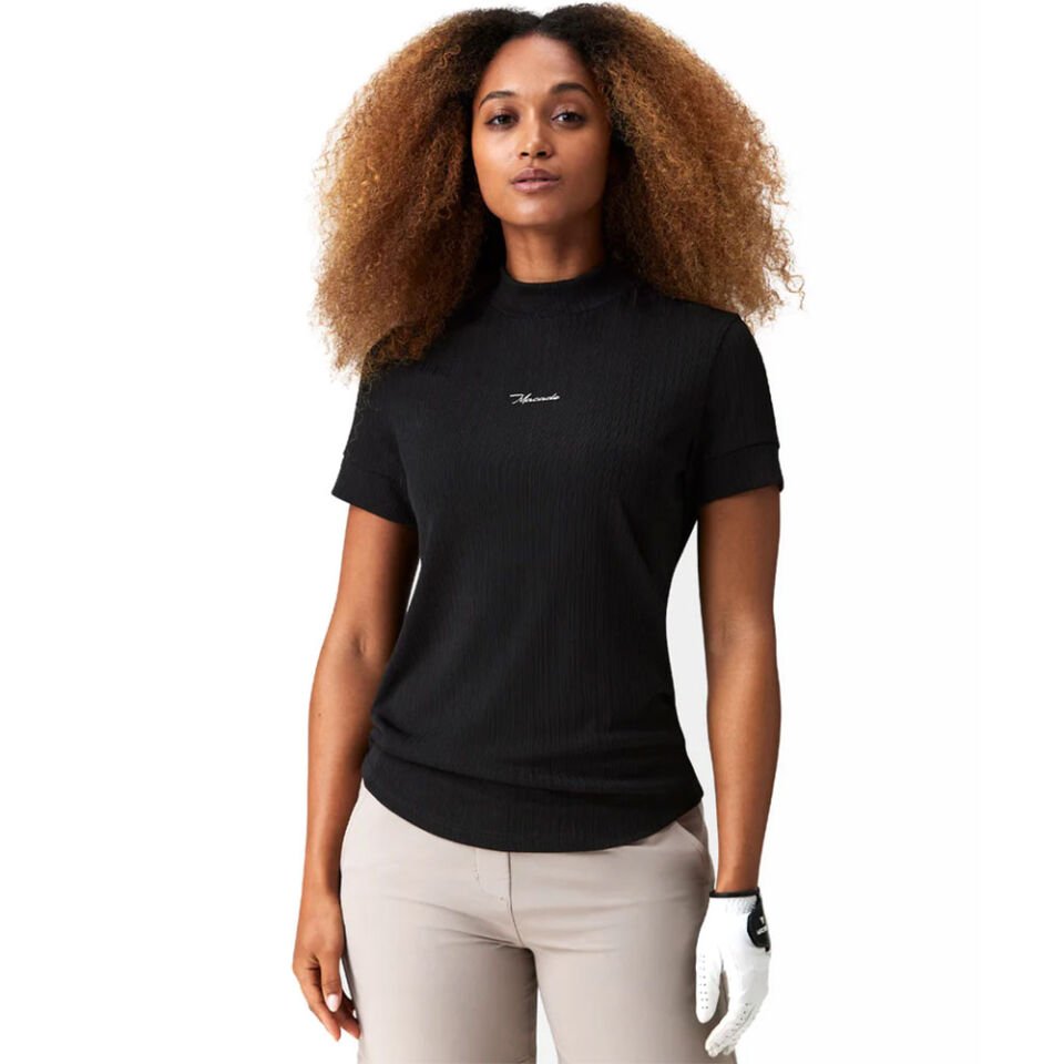 Macade Kadın Balıkçı Yaka T-Shirt Siyah WP020210714 L Large