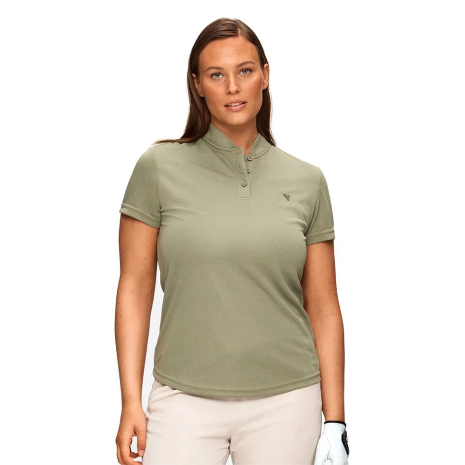 Macade Golf Women's Flow Bomber T-Shirt Olive Green WPO20210719