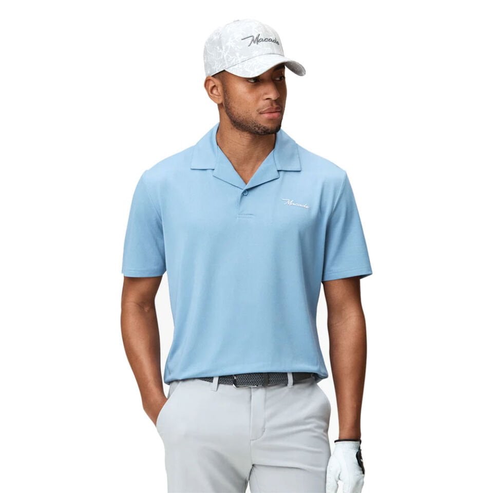 Macade Kamp Yaka Golf T-Shirt Koi Mavi PO20211127 S Small