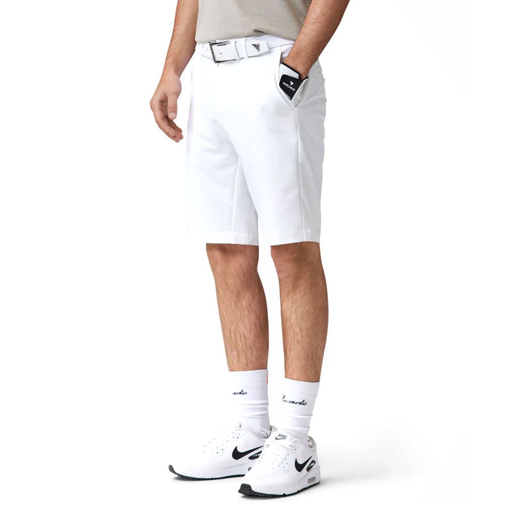 Macade Dört Yönlü Esnek Golf Şortu Beyaz SH20211059