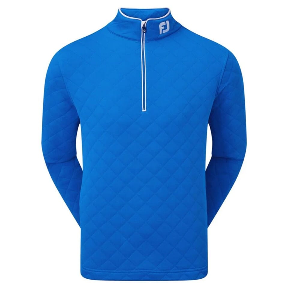 FootJoy Diamond Jacquard Chill-Out Pullover Golf Sweatshirt Blue 88454