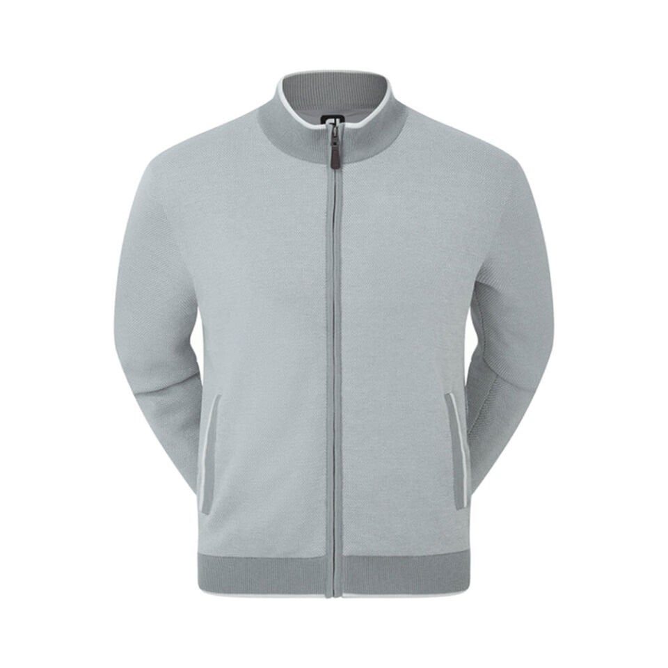 FootJoy Tam Fermuarlı Astarlı Golf Ceket Gri 88839