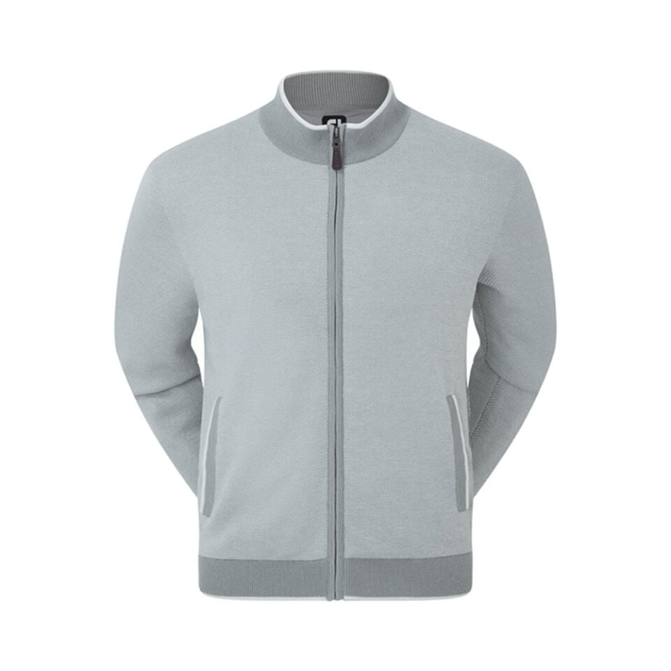 FootJoy Tam Fermuarlı Astarlı Golf Ceket Gri 88839
