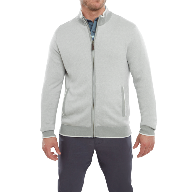 FootJoy Tam Fermuarlı Astarlı Ceket Gri 88839 M Medium
