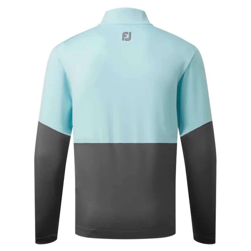 FootJoy Color Blocked Mid Layer Golf Sweatshirt Aqua Gray 801119