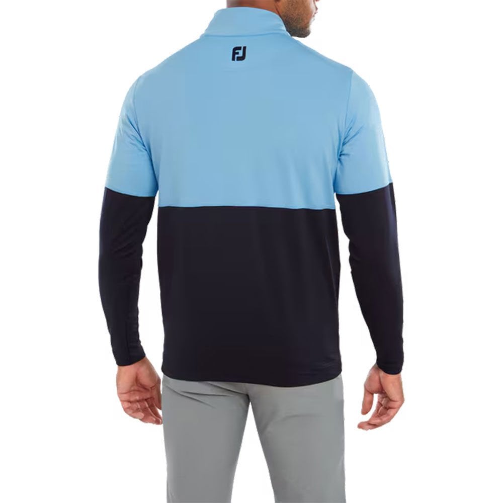 FootJoy Renk Bloklu Mid Layer Golf Sweatshirt Mavi Lacivert 80117