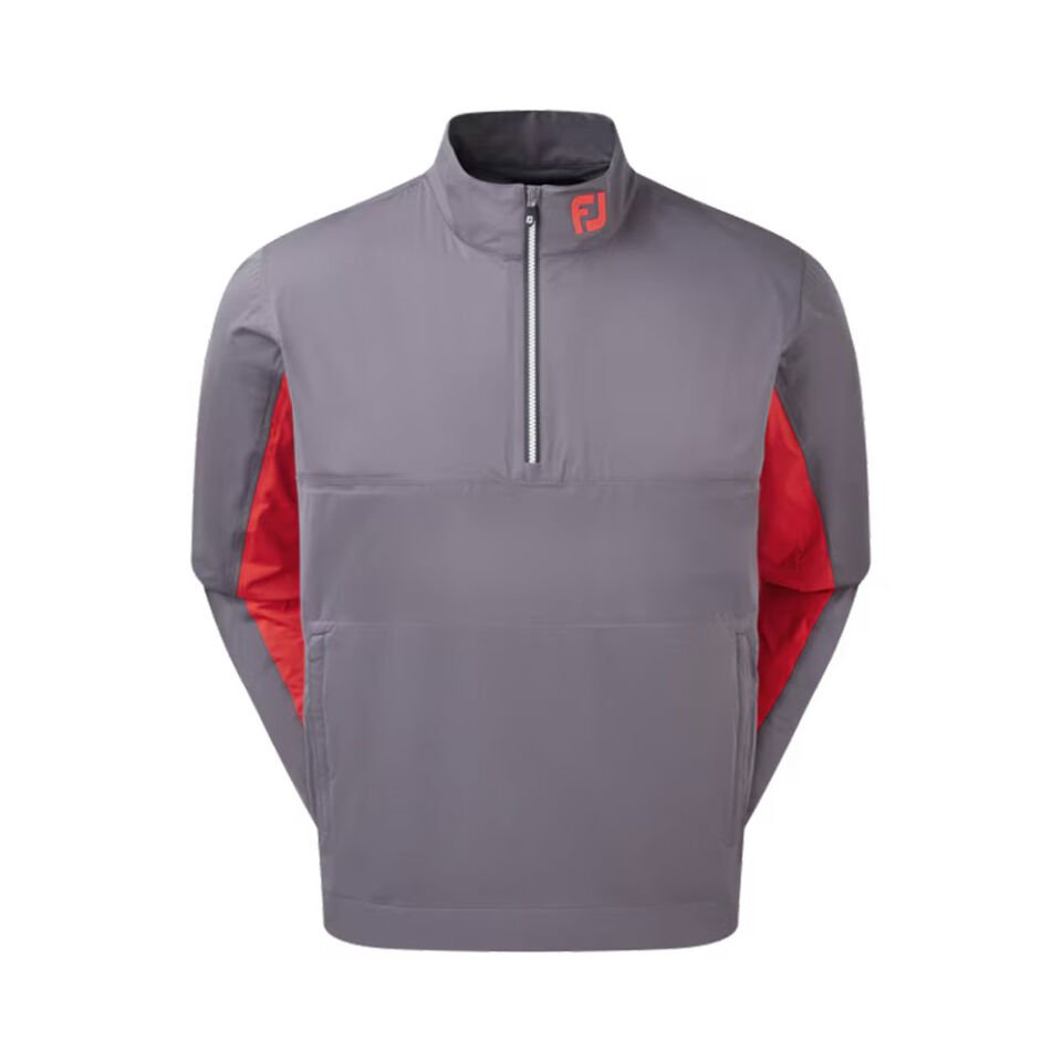 FootJoy HydroKnit Yarım Fermuarlı Golf Yağmurluk Charcoal Red 87983