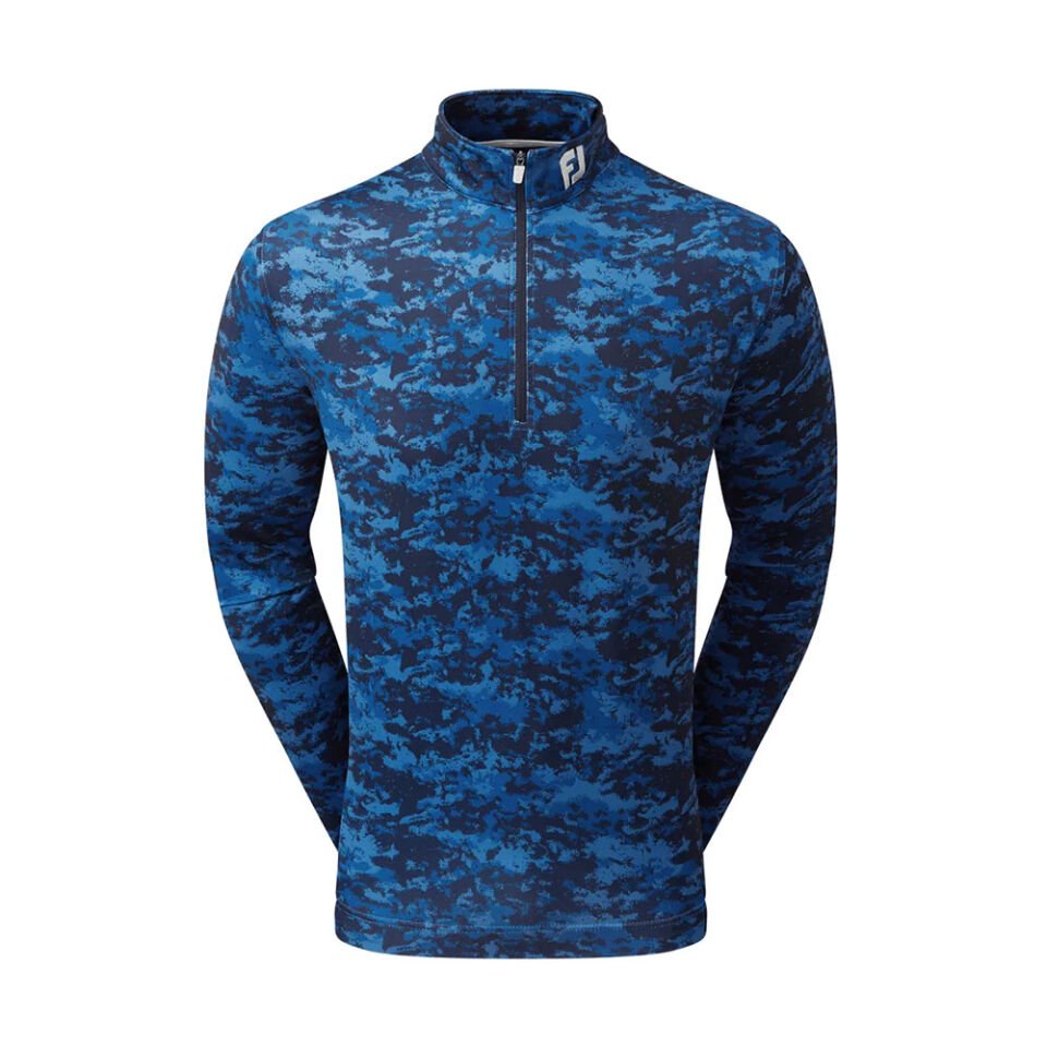FootJoy Golf Bulut Kamuflaj Baskılı Mid Layer Mavi 80111