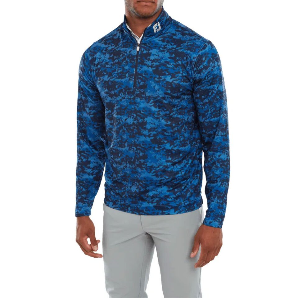 FootJoy Bulut Kamuflaj Baskılı Mid Layer Mavi 80111 XXL XXLarge
