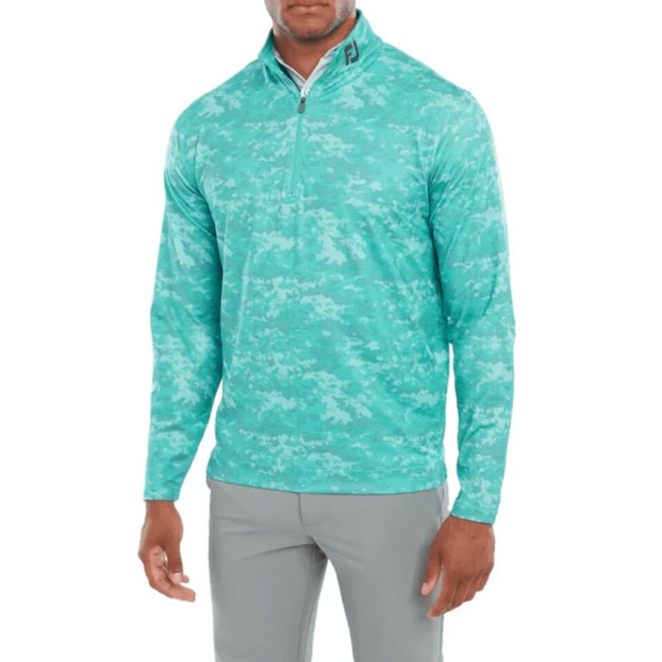 FootJoy Bulut Kamuflaj Baskılı Mid Layer Mint 80114 M Medium