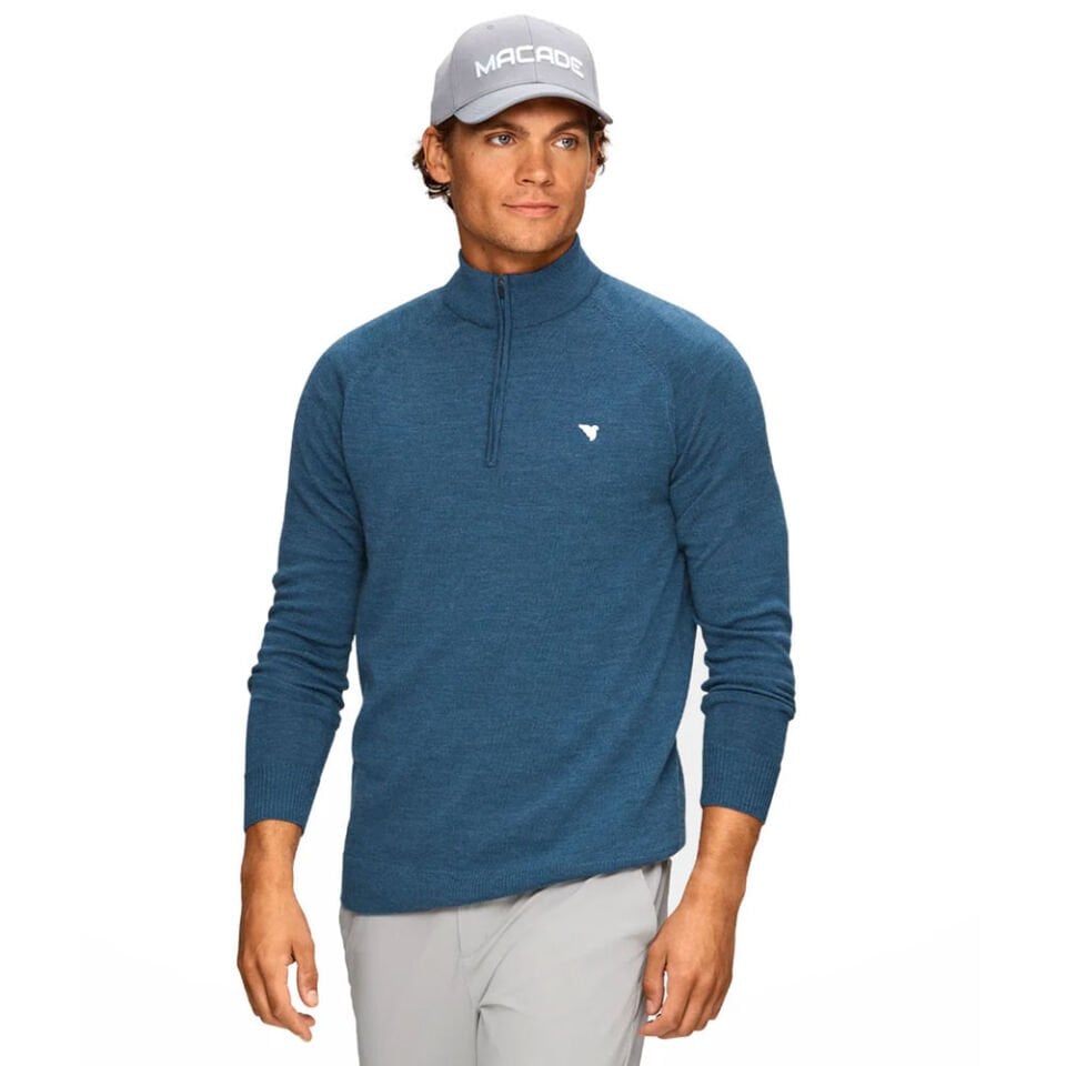 Macade Golf Therma Half Zip Sweatshirt Spruce Blue SW2022750