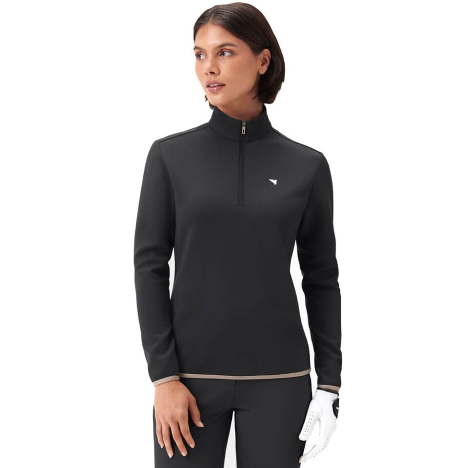 Macade Kadın Jade Therma Yarım Fermuarlı Sweatshirt Siyah WSW20211105 L Large