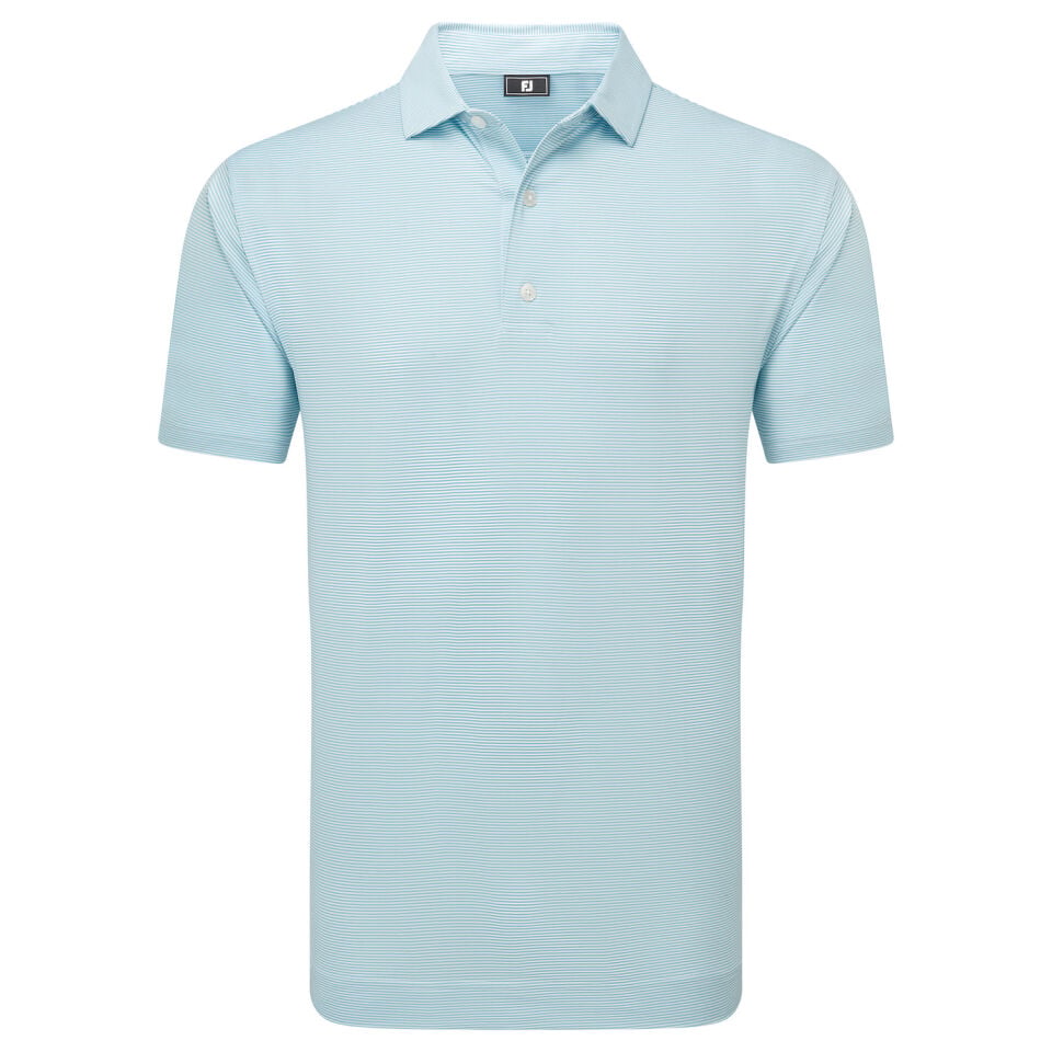 FootJoy Micro Feeder Stripe Lisle Erkek T-Shirt Açık Mavi 34134