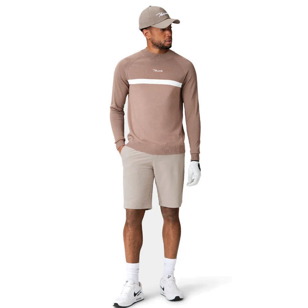 Macade Sienna ColorBlock Golf Kazağı Bej KN20210701