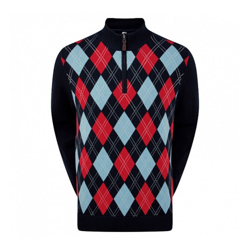 FootJoy Yün Karışımlı Yarım Fermuarlı Kazak 92946 L Large