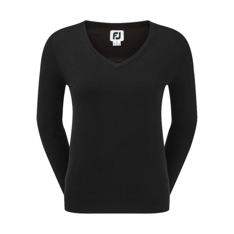 FootJoy Yün Karışımlı Kadın Golf Kazak Siyah 96050