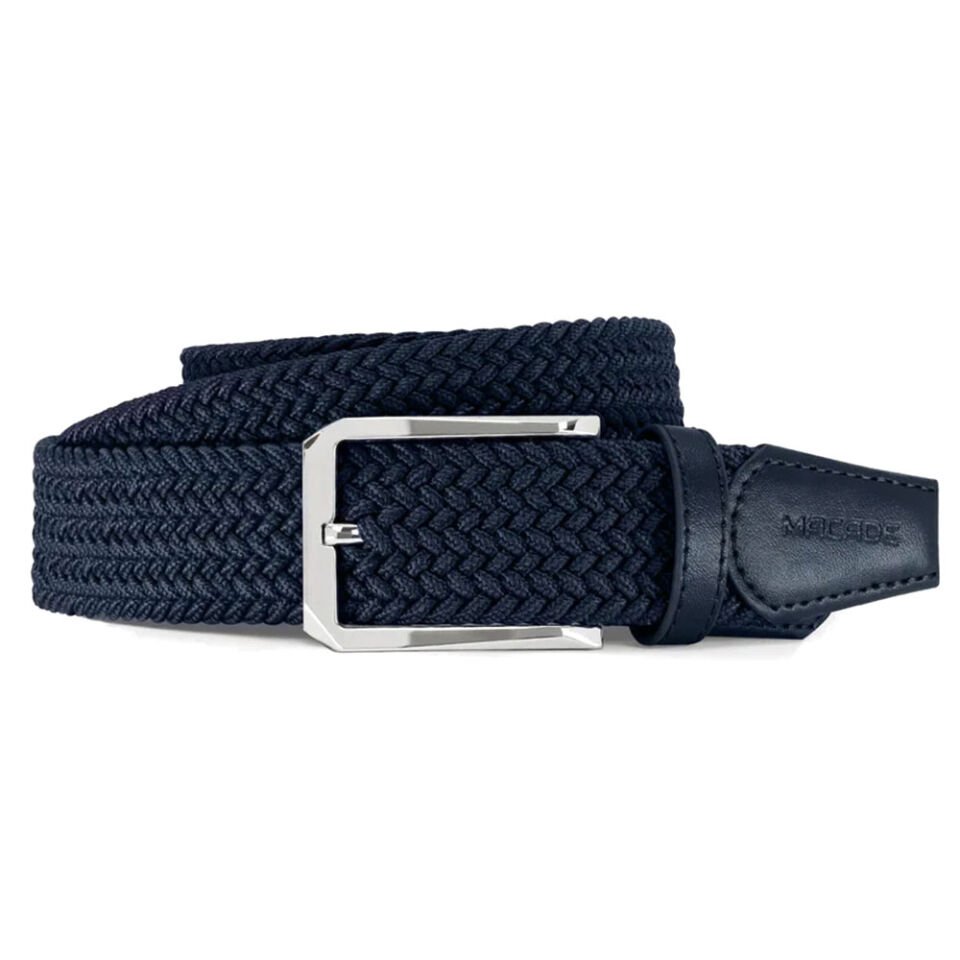 Macade Men's Elastic Golf Belt Navy Blue