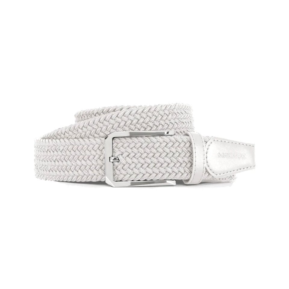 Macade Men's Elastic Golf Belt White