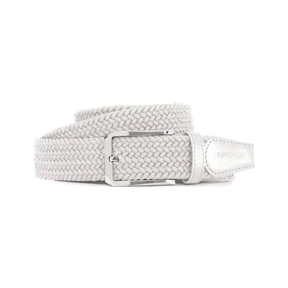 Macade Men's Elastic Golf Belt White