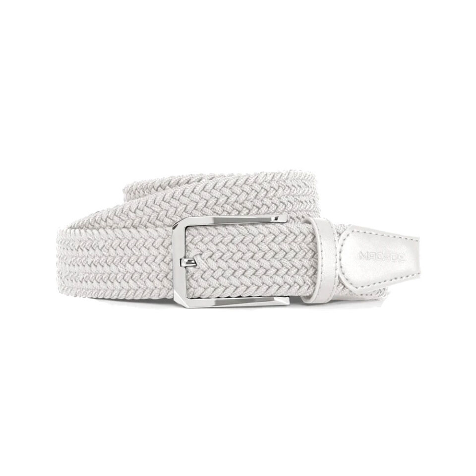 Macade Men's Elastic Golf Belt White