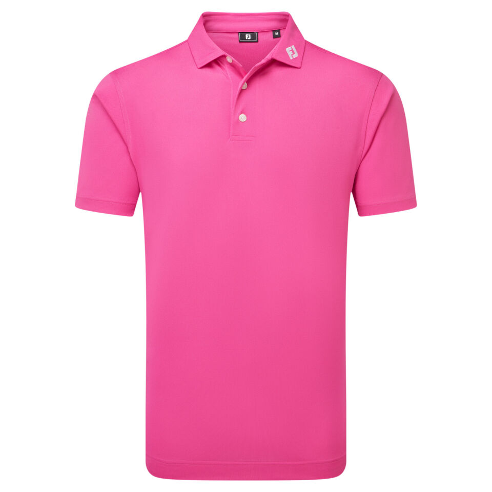 FootJoy Stretch Pique Solid Erkek T-Shirt Hot Pink 81673