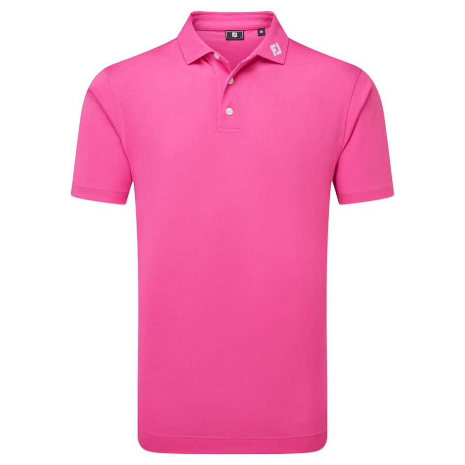 FootJoy Stretch Pique Solid Erkek T-Shirt Hot Pink 81673