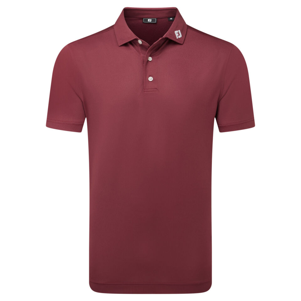FootJoy Stretch Pique Solid Erkek T-Shirt Maroon 84456