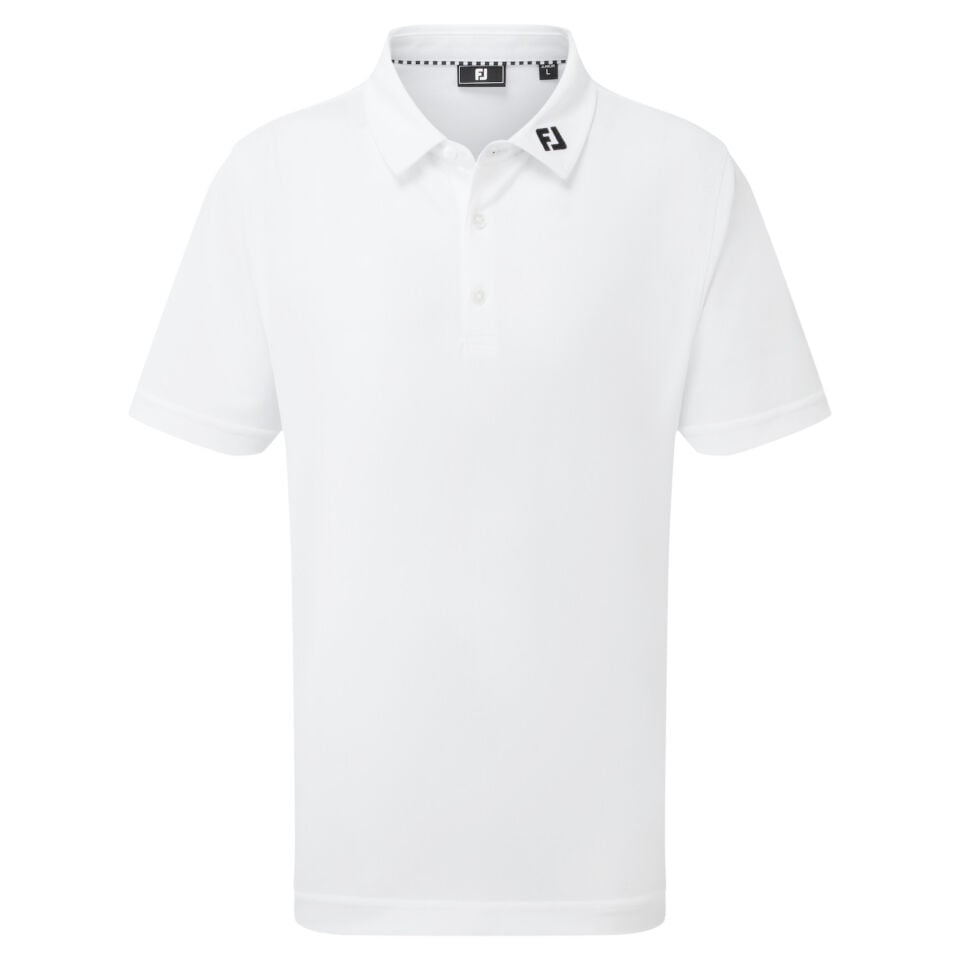 FootJoy Stretch Pique Solid Çocuk T-Shirt Beyaz 92740