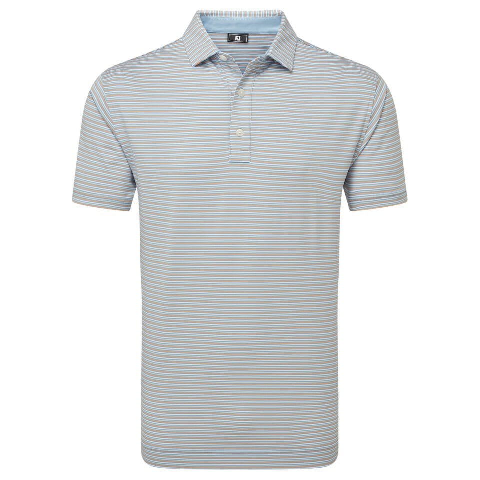 Footjoy Balance Stripe Lisle Erkek Golf T-Shirt 34028 Blue Jay