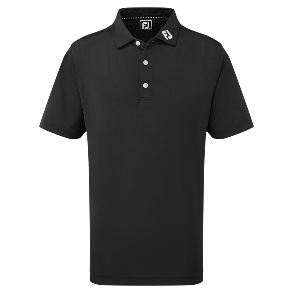 FootJoy Stretch Pique Solid Çocuk T-Shirt Siyah 92745