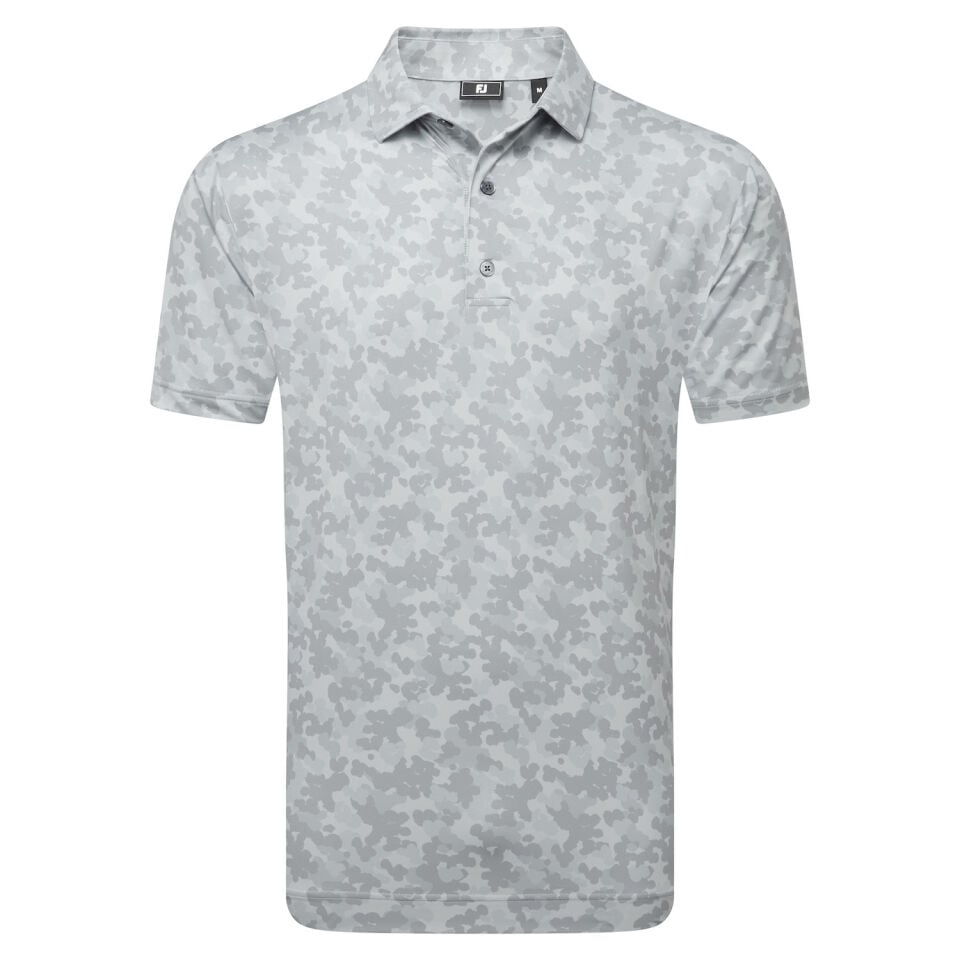FootJoy Pop Camo Lisle Erkek Golf T-Shirt 34060 Gri