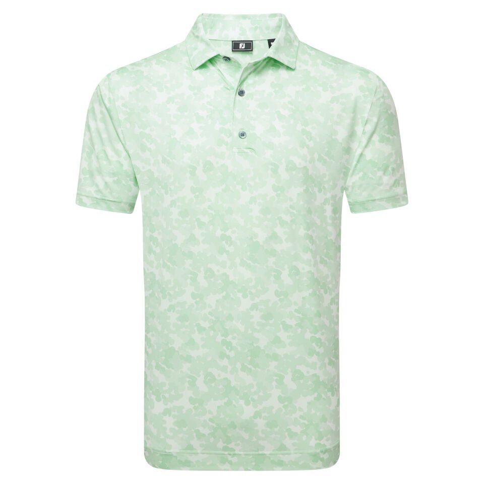 FootJoy Pop Camo Lisle Erkek Golf T-Shirt 34061 Yeşil